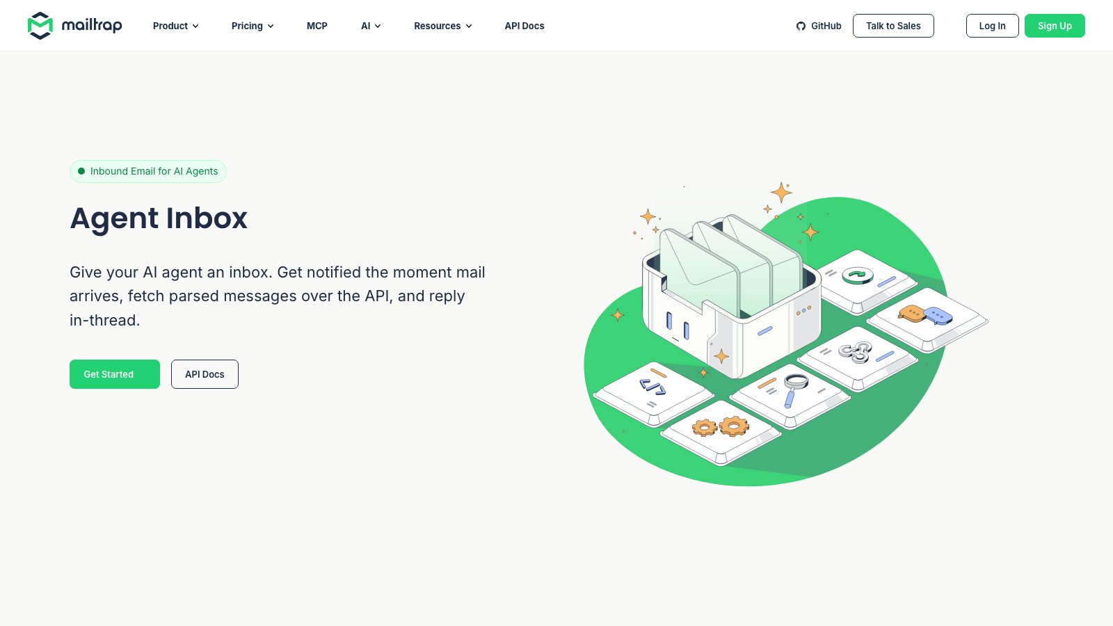 Mailtrap Agent Inbox page